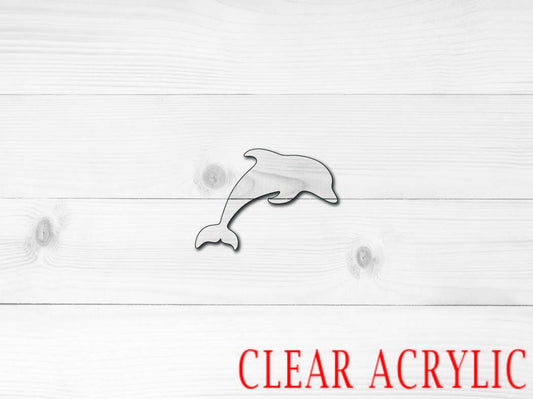 Dolphin Acrylic Shape, Clear Acrylic Craft Blank, DIY Acrylic Blank