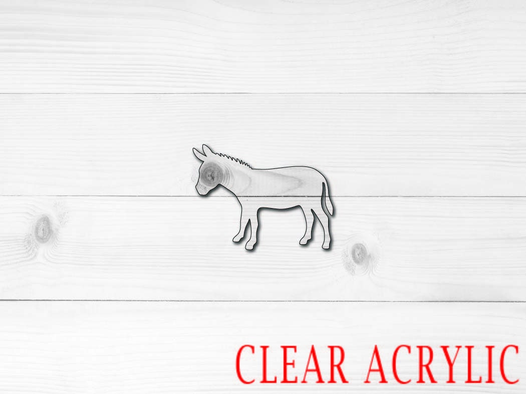 Donkey Acrylic Shape, Clear Acrylic Craft Blank, DIY Acrylic Blank