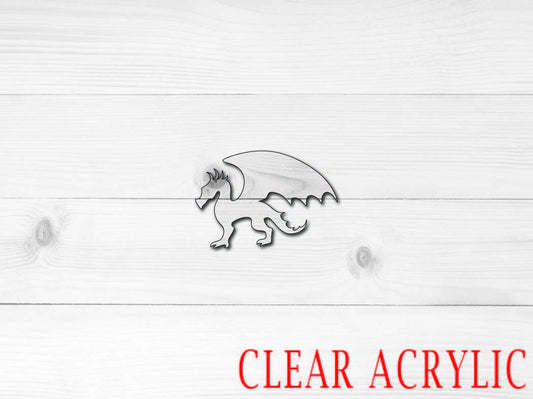 Dragon Acrylic Shape, Clear Acrylic Craft Blank, DIY Acrylic Blank