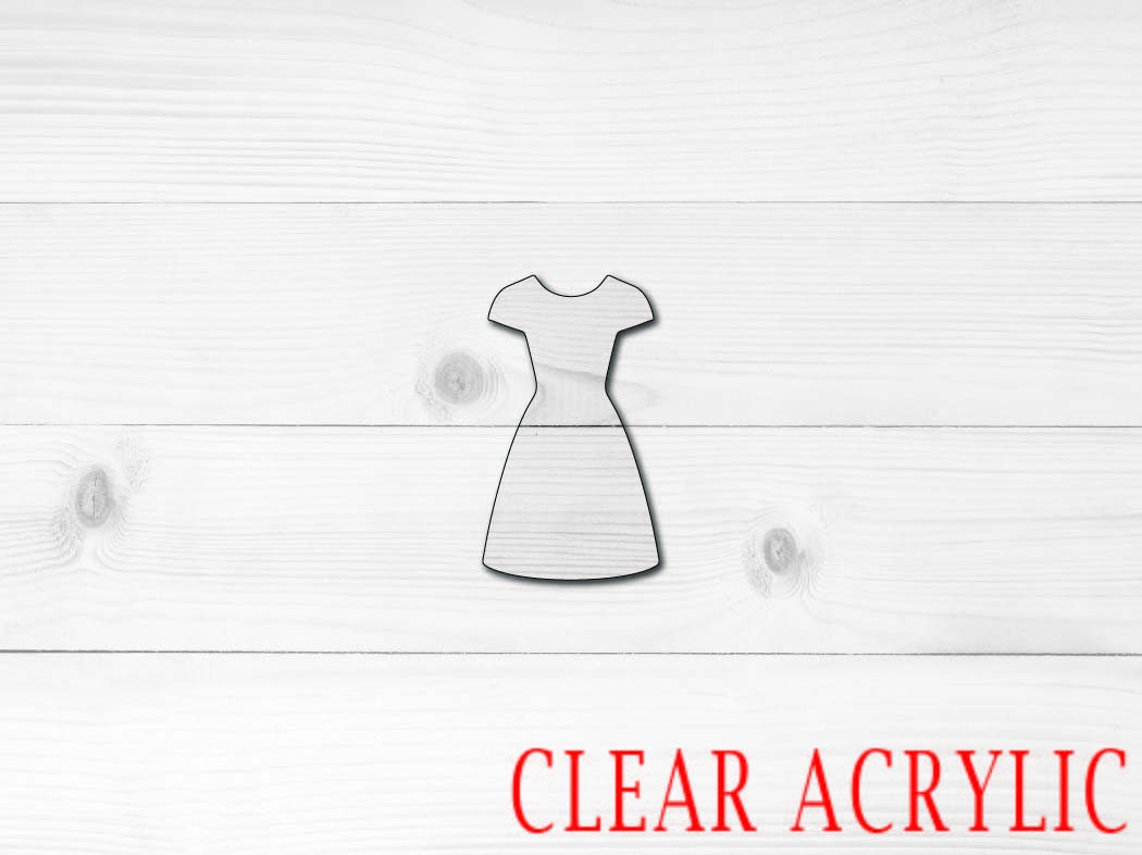 Dress Acrylic Shape, Clear Acrylic Craft Blank, DIY Acrylic Blank