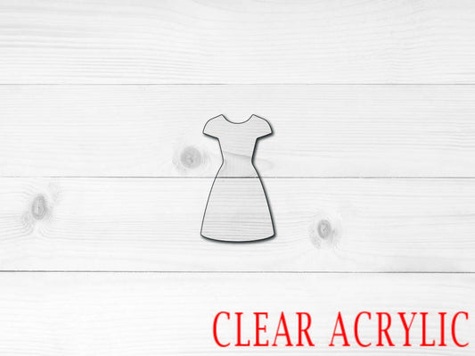 Dress Acrylic Shape, Clear Acrylic Craft Blank, DIY Acrylic Blank