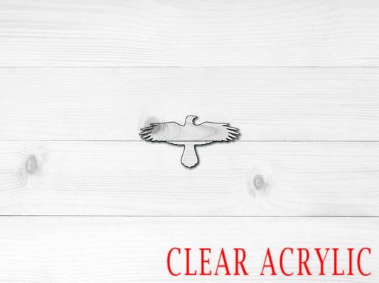 Flying Crow Shape, Clear Acrylic Craft Blank, DIY Acrylic Blank