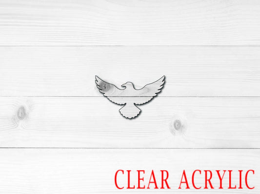 Flying Raven Shape, Clear Acrylic Craft Blank, DIY Acrylic Blank