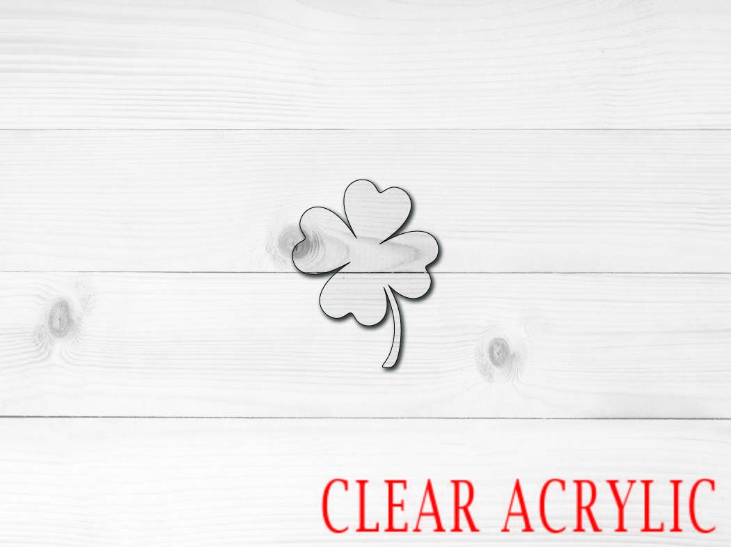 Four Leaf Clover Shape, Clear Acrylic Craft Blank, DIY Acrylic Blank