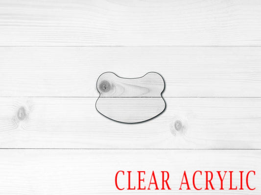 Frog Head Shape, Clear Acrylic Craft Blank, DIY Acrylic Blank