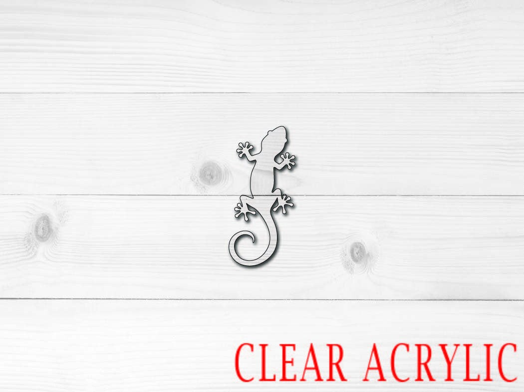 Gecko Shape, Clear Acrylic Craft Blank, DIY Acrylic Blank