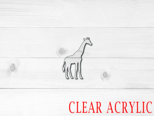 Giraffe Shape, Clear Acrylic Craft Blank, DIY Acrylic Blank