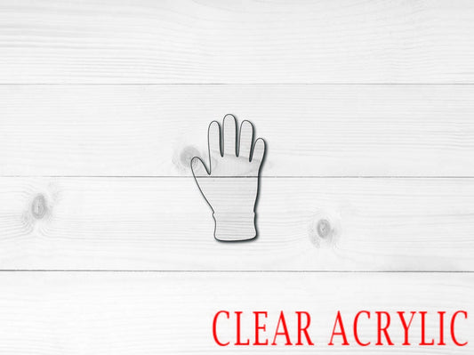 Glove Shape, Clear Acrylic Craft Blank, DIY Acrylic Blank