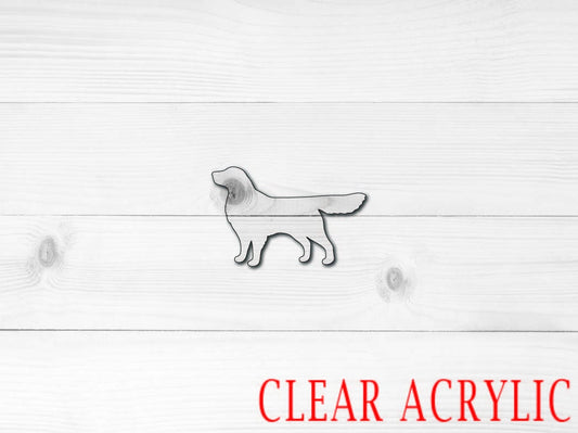 Golden Retriever Shape, Clear Acrylic Craft Blank, DIY Acrylic Blank