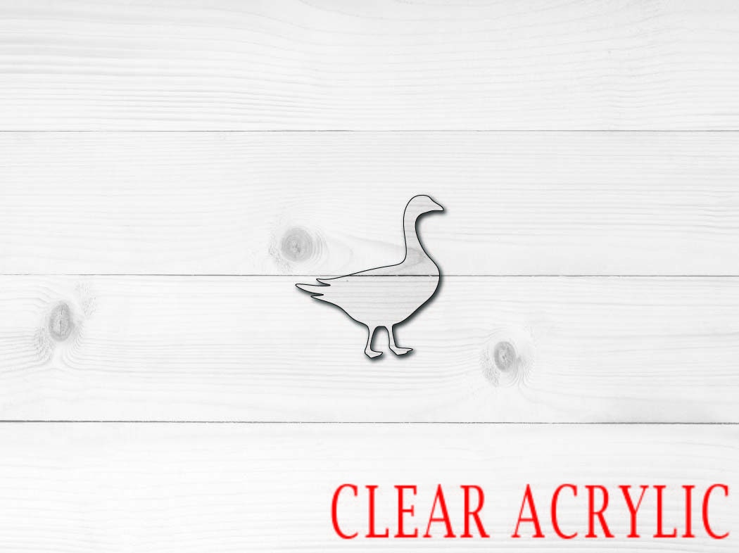 Goose Shape, Clear Acrylic Craft Blank, DIY Acrylic Blank