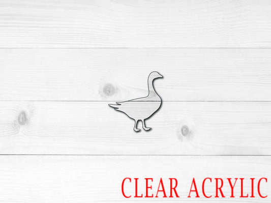 Goose Shape, Clear Acrylic Craft Blank, DIY Acrylic Blank