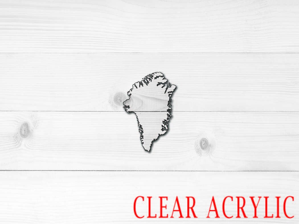 Greenland Shape, Clear Acrylic Craft Blank, DIY Acrylic Blank