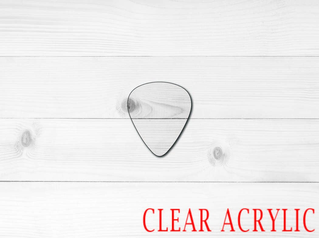 Guitar Pick Shape, Clear Acrylic Craft Blank, DIY Acrylic Blank