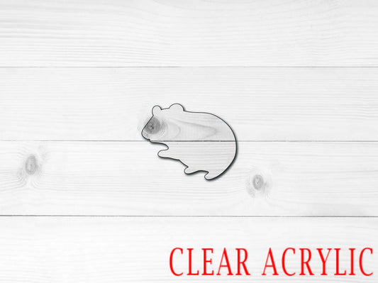 Hamster Shape, Clear Acrylic Craft Blank, DIY Acrylic Blank