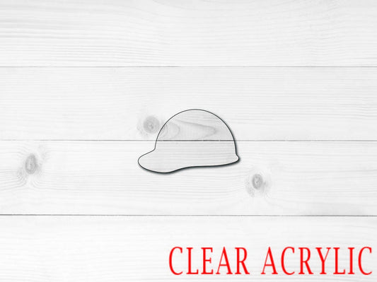 Hard Hat Shape, Clear Acrylic Craft Blank, DIY Acrylic Blank