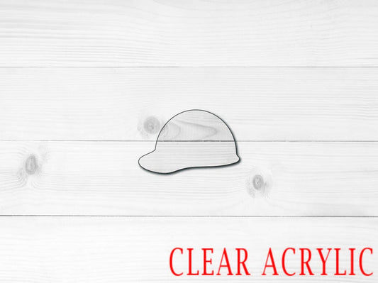 Hard Hat Shape, Clear Acrylic Craft Blank, DIY Acrylic Blank