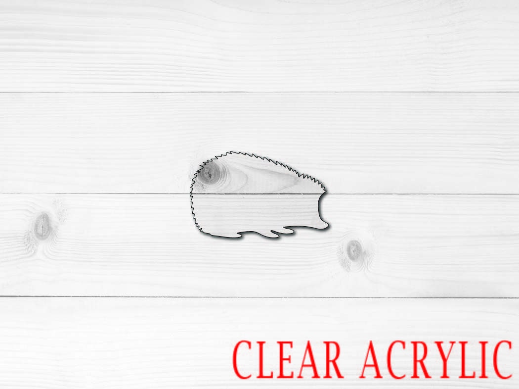 Hedgehog Shape, Clear Acrylic Craft Blank, DIY Acrylic Blank