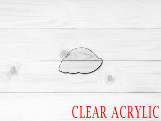 Hermit Crab Shell Shape, Clear Acrylic Craft Blank, DIY Acrylic Blank