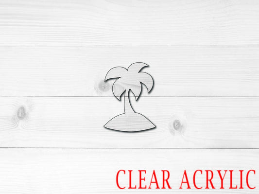 Island Shape, Clear Acrylic Craft Blank, DIY Acrylic Blank