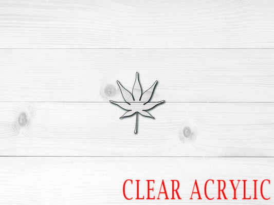 Japanese Maple Leaf Shape, Clear Acrylic Craft Blank, DIY Acrylic Blank