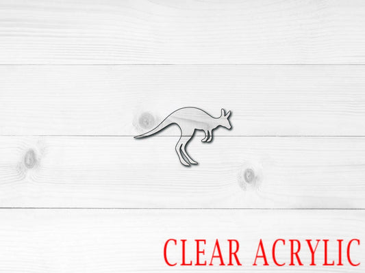 Kangaroo Shape, Clear Acrylic Craft Blank, DIY Acrylic Blank