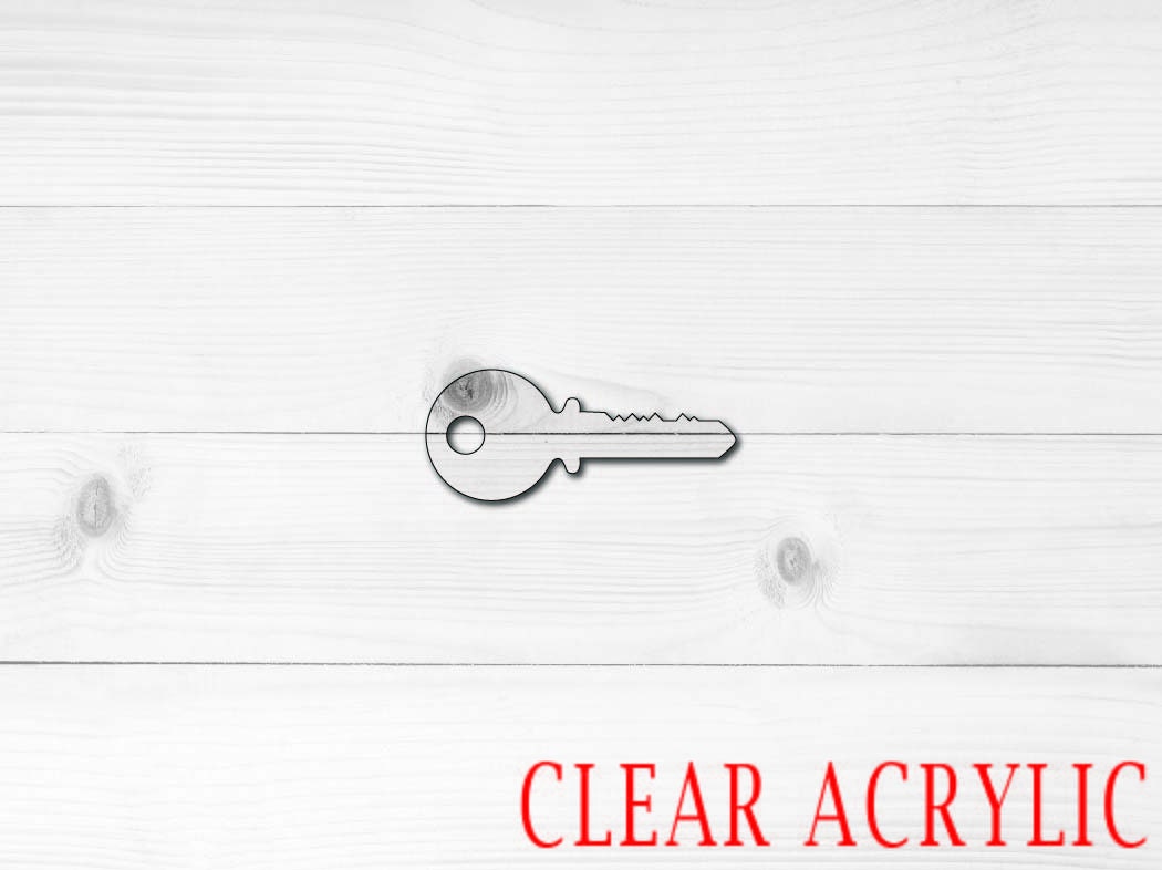 Key Shape, Clear Acrylic Craft Blank, DIY Acrylic Blank