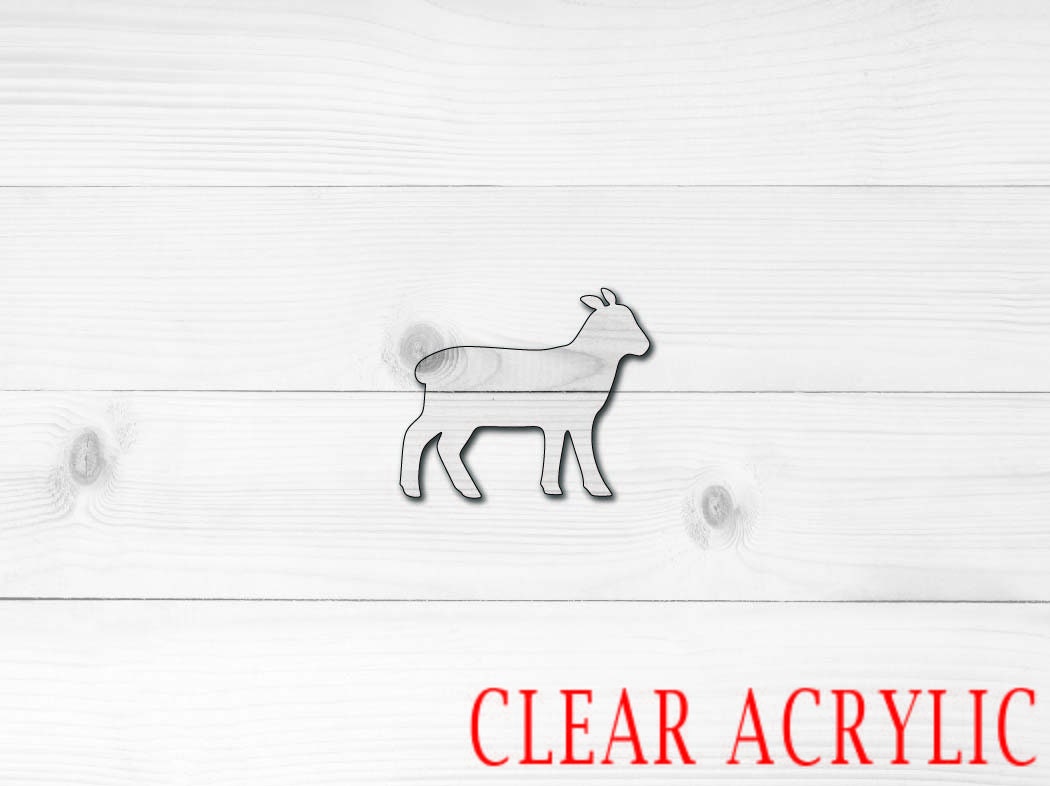 Lamb Shape, Clear Acrylic Craft Blank, DIY Acrylic Blank