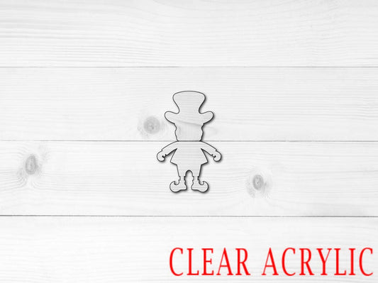 Leprechaun Shape, Clear Acrylic Craft Blank, DIY Acrylic Blank