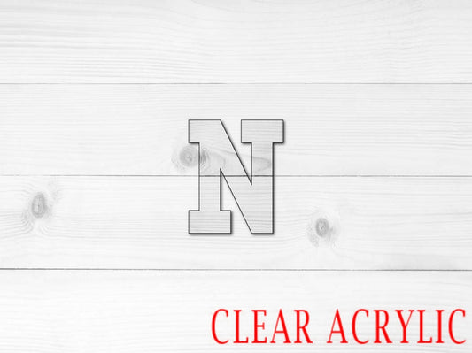 Letter N Shape, Clear Acrylic Craft Blank, DIY Acrylic Blank