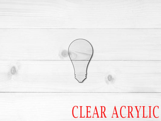 Light Bulb Shape, Clear Acrylic Craft Blank, DIY Acrylic Blank