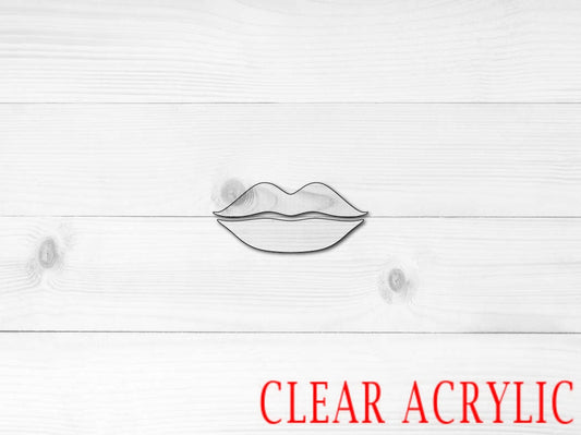 Lips Shape, Clear Acrylic Craft Blank, DIY Acrylic Blank