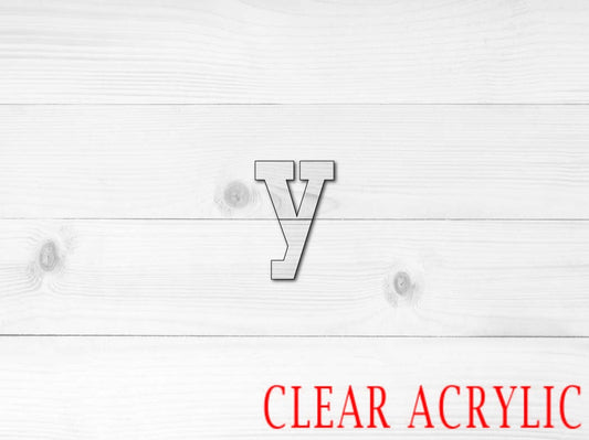 Lower letter y Shape, Clear Acrylic Craft Blank, DIY Acrylic Blank