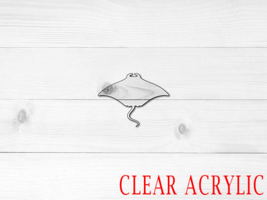 Manta Ray Shape, Clear Acrylic Craft Blank, DIY Acrylic Blank