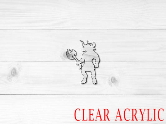 Minotaur Shape, Clear Acrylic Craft Blank, DIY Acrylic Blank