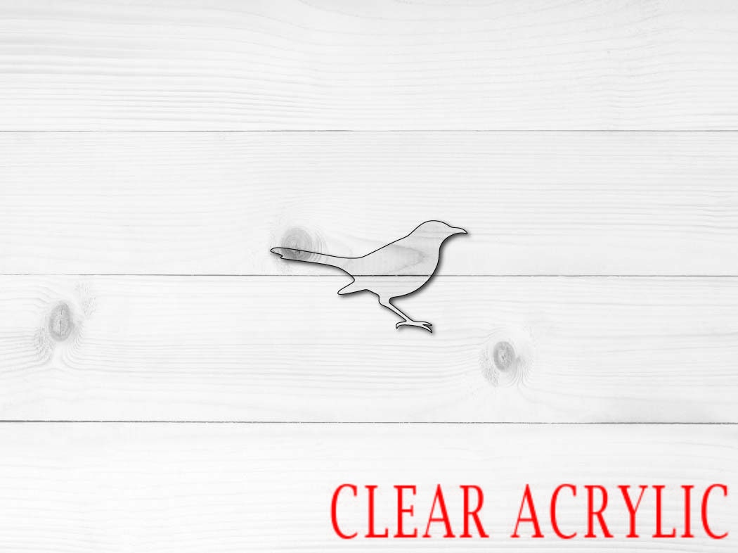 Mockingbird Shape, Clear Acrylic Craft Blank, DIY Acrylic Blank