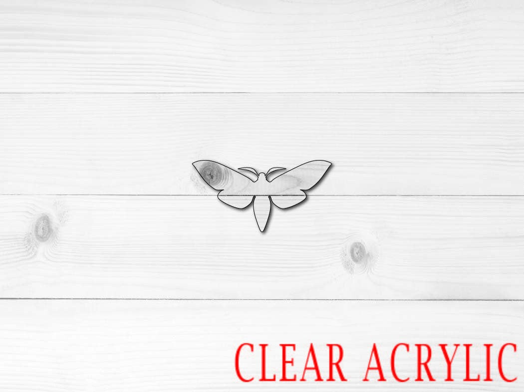 Moth Shape, Clear Acrylic Craft Blank, DIY Acrylic Blank