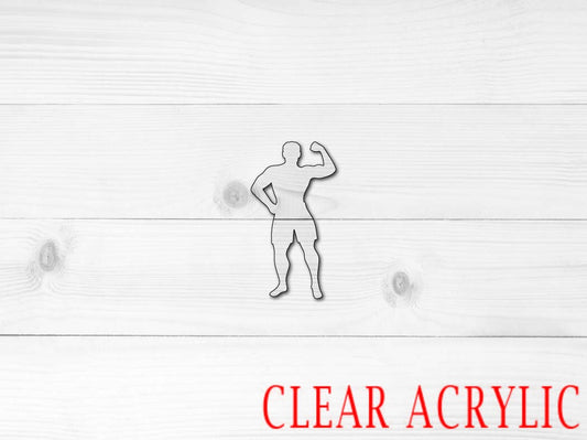 Muscle Man Shape, Clear Acrylic Craft Blank, DIY Acrylic Blank