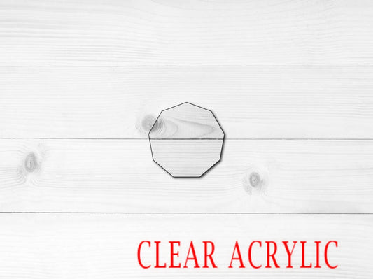 Nonagon Shape, Clear Acrylic Craft Blank, DIY Acrylic Blank