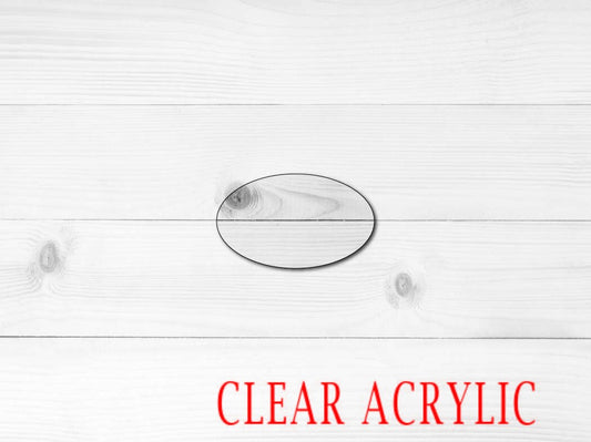 Oval Shape, Clear Acrylic Craft Blank, DIY Acrylic Blank