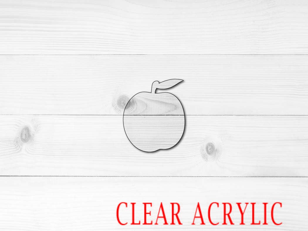 Peach Shape, Clear Acrylic Craft Blank, DIY Acrylic Blank