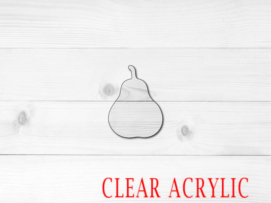 Pear Shape, Clear Acrylic Craft Blank, DIY Acrylic Blank