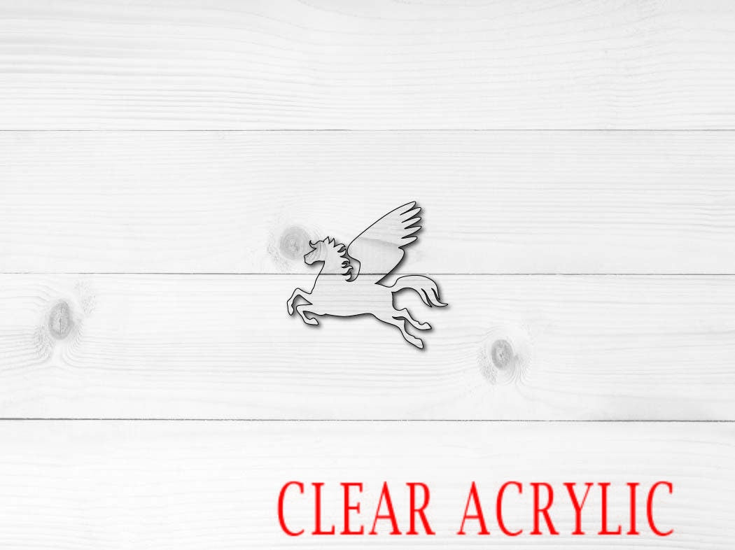 Pegasus Shape, Clear Acrylic Craft Blank, DIY Acrylic Blank