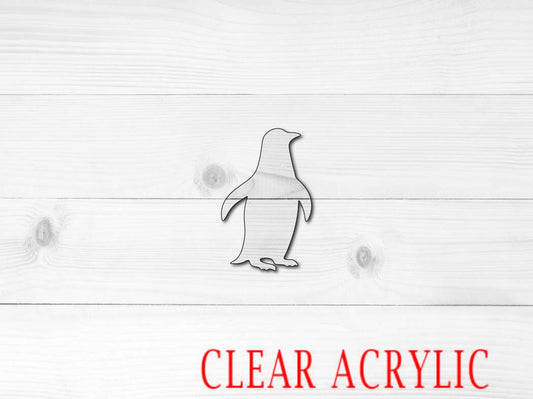 Penguin Shape, Clear Acrylic Craft Blank, DIY Acrylic Blank