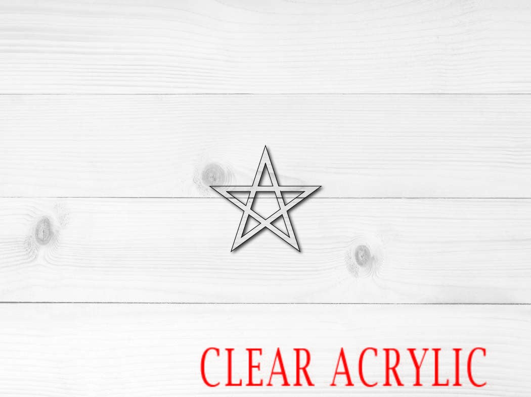 Pentagram Shape, Clear Acrylic Craft Blank, DIY Acrylic Blank