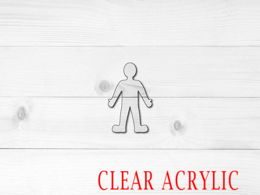 Person Shape, Clear Acrylic Craft Blank, DIY Acrylic Blank