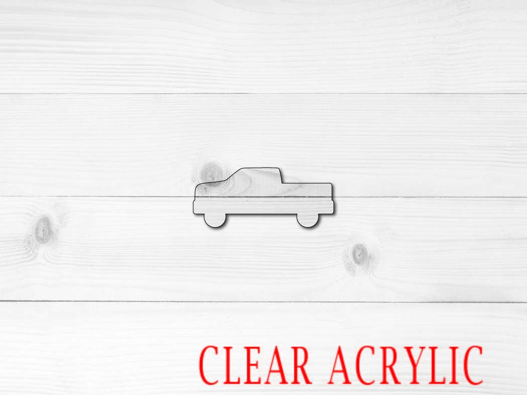 Pickup Truck Shape, Clear Acrylic Craft Blank, DIY Acrylic Blank