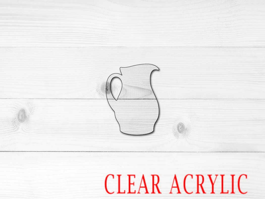 Pitcher Shape, Clear Acrylic Craft Blank, DIY Acrylic Blank