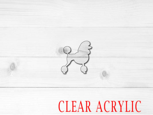 Poodle Shape, Clear Acrylic Craft Blank, DIY Acrylic Blank