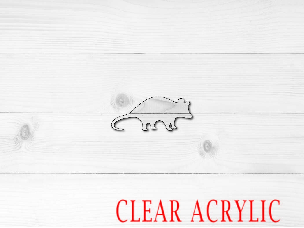 Possum Shape, Clear Acrylic Craft Blank, DIY Acrylic Blank