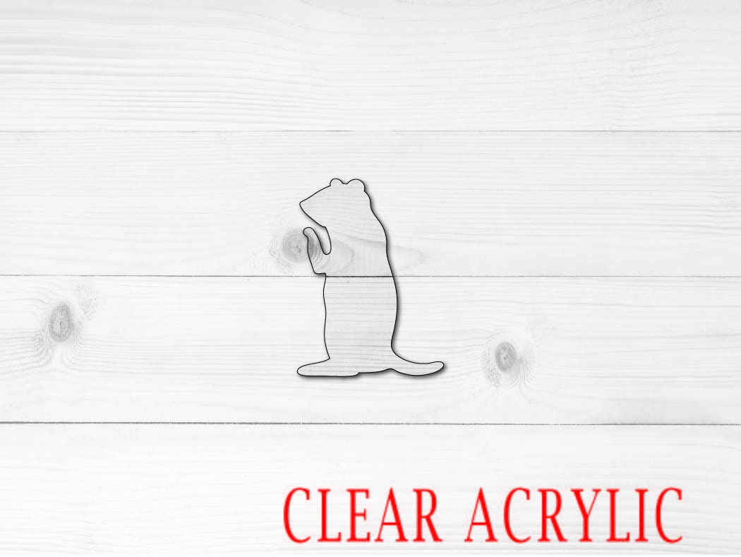 Prairie Dog Shape, Clear Acrylic Craft Blank, DIY Acrylic Blank